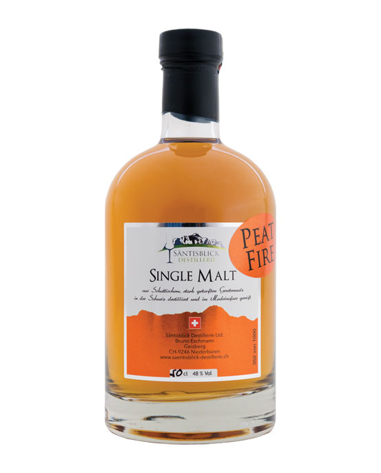 Säntisblick Destillerie, Single Malt, Peat Fire, 50cl